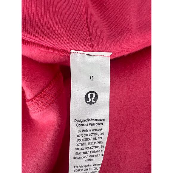 Lululemon Scuba Full Zip Cropped Hoodie in Lip Gloss - Picture 10 of 12